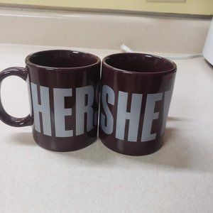 SET OF 2 HERSHEY COFFEE MUGS BROWN SINCE 1894